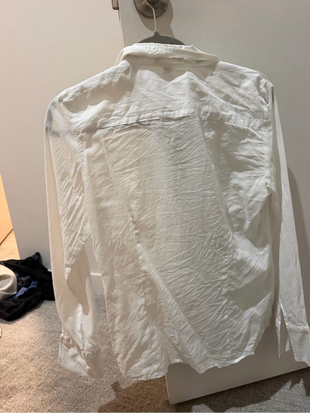 White Ruffled Button-Up Shirt - Oscar de la Renta - Picture 3 of 3